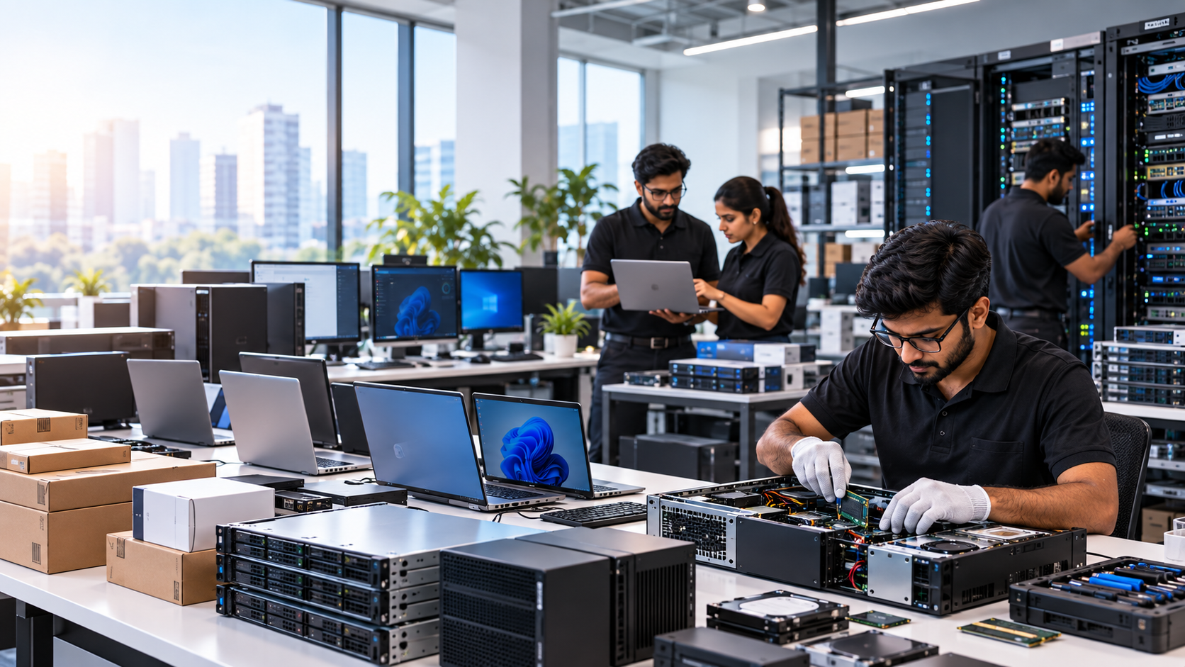 Technical workshop and support team for IT spares and business technology